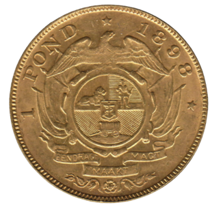 Gold 1 Pond South Africa coin